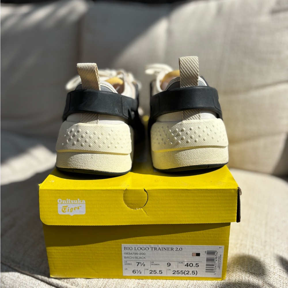 Onitsuka Tiger by Asics Cream and Black Athletic Shoes - Picture 6 of 6